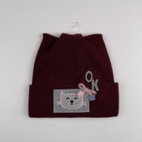 Шапка Lu-lu collection 0022 размер 54, 56, бордовый