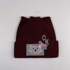 Шапка Lu-lu collection 0022 размер 54, 56, бордовый